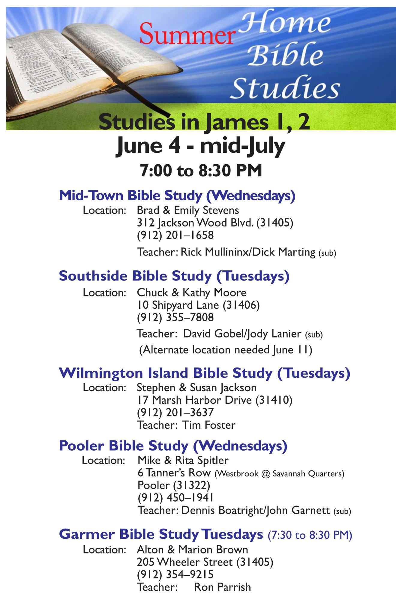 Summer Bible Study
